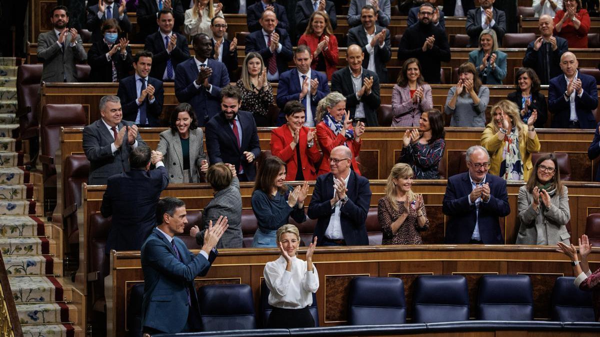 Pedro Sánchez, en el Congreso.