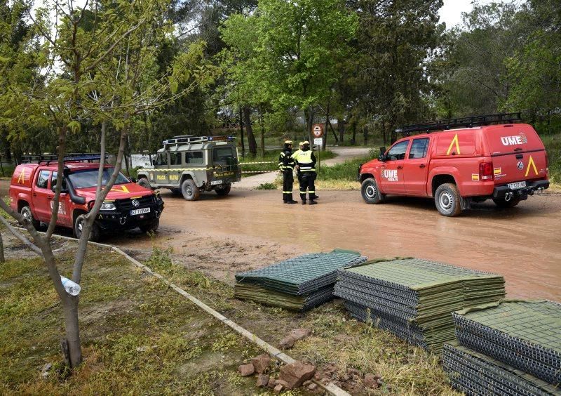 Impresionantes imágenes de la crecida del rio en Gelsa, Pinta y Quinto de Ebro