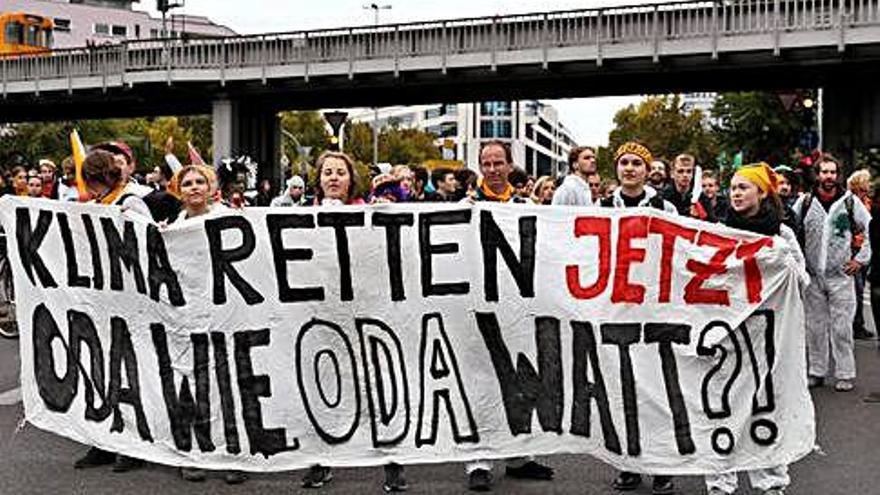 Manifestació d&#039;estudiants pel clima, ahir a Berlín