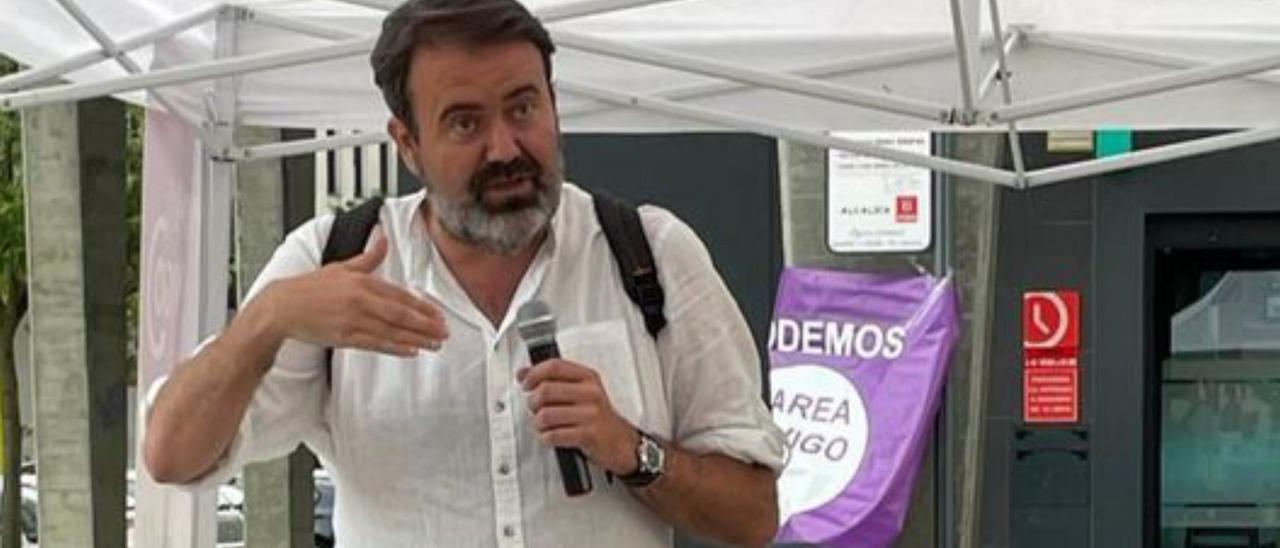 Pérez, ayer, en Navia.