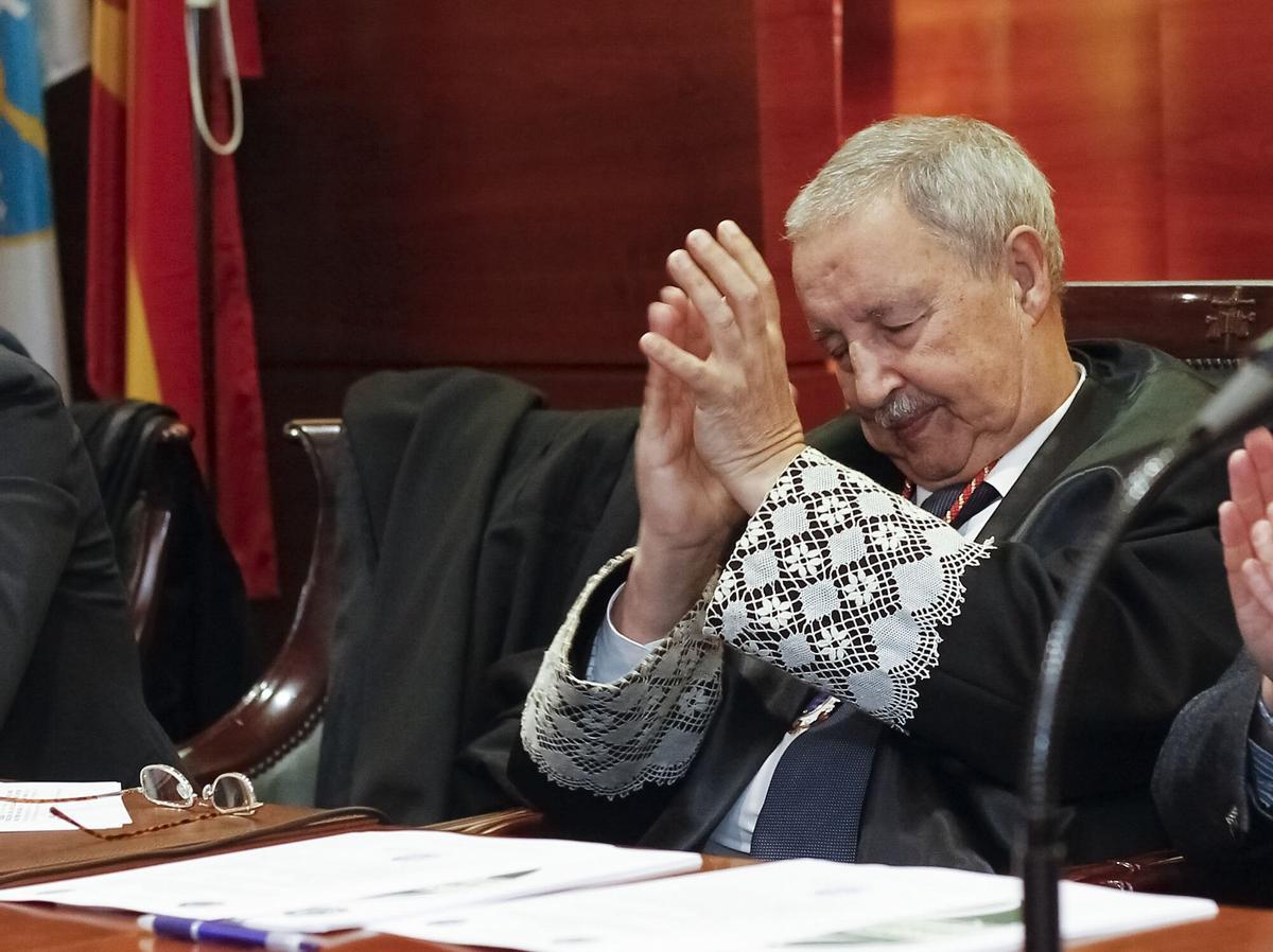 Antonio Platas, en un homenaje en el Colegio de Abogados