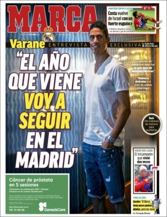 Portada MARCA miércoles 22 de mayo de 2019