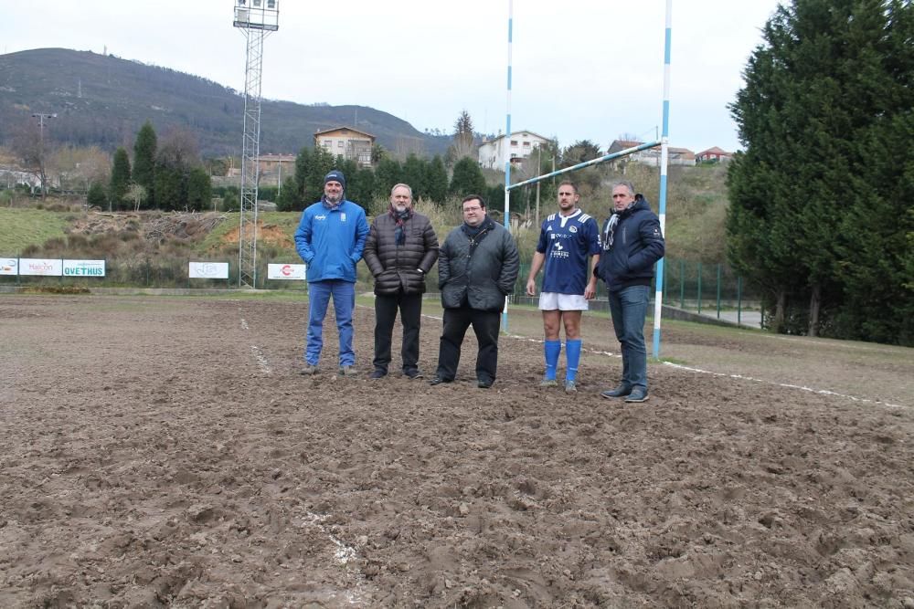 El mal estado del campo de rugby de Oviedo