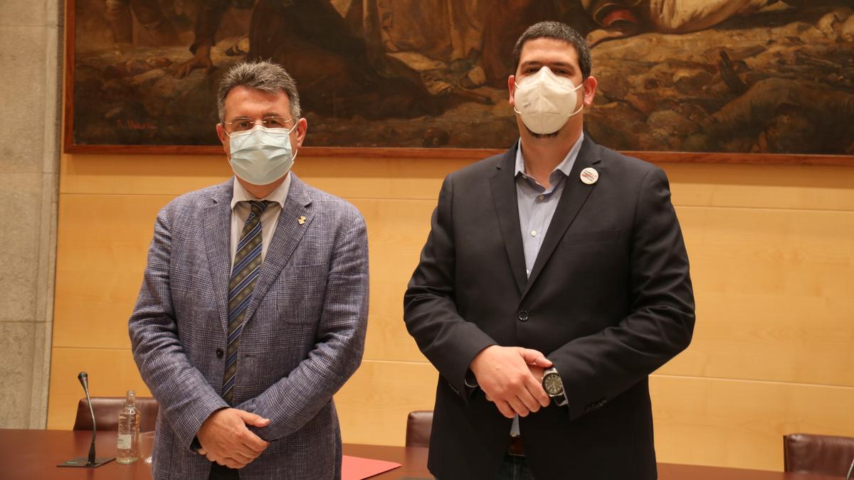 Pla americà de Miquel Noguer i Pau Presas, president i vicepresident de la Diputació de Girona