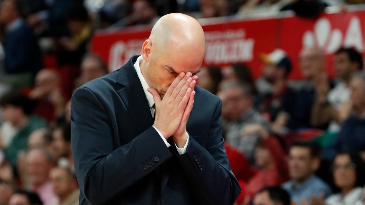 Joan Peñarroya, en el partido de Liga Endesa ante Casademont Zaragoza