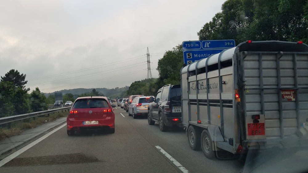 Obras en la autopista "Y" a la altura del Montico