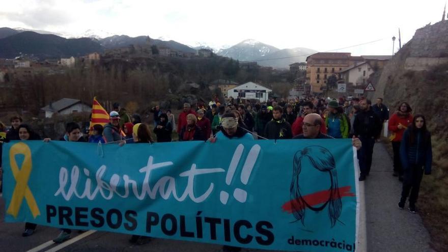 La Cerdanya marxa per l&#039;N-260 per reclamar llibertat pels presos polítics