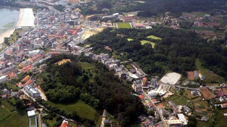 Vista aérea del centro de Sada.