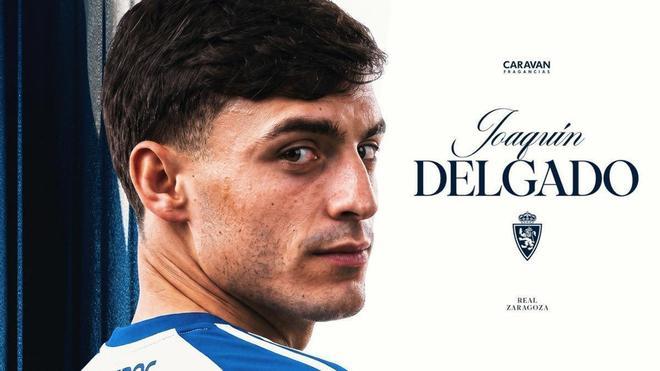 El Real Zaragoza hace oficial el fichaje de Joaquín Delgado, su 9 de referencia