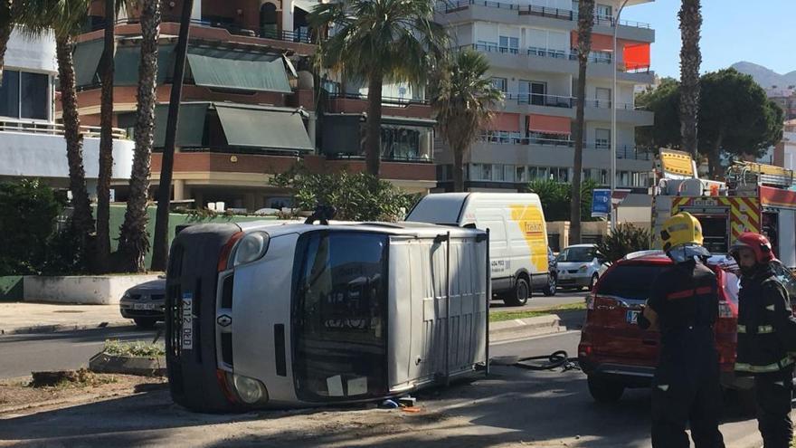 La furgoneta accidentada.