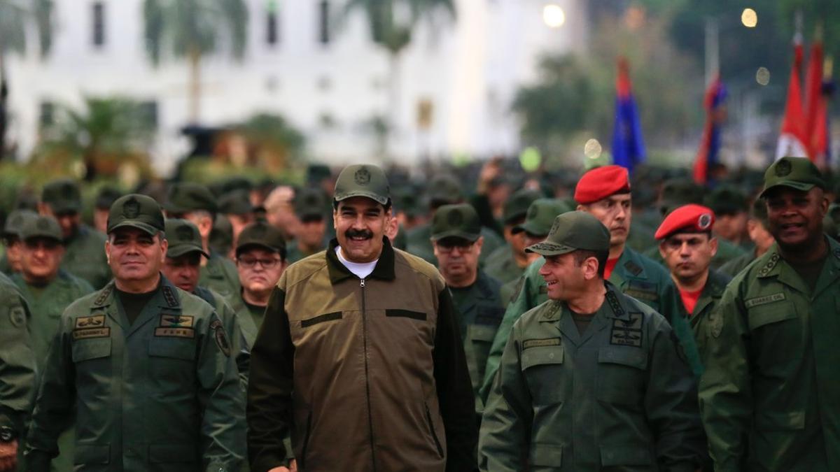 Nicolás Maduro el el desfile.