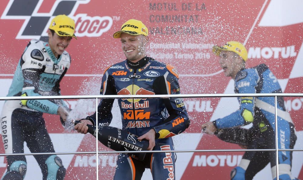 Joan Mir, segundo en la carrera de Moto2 del Gran Premio de la Comunitat Valenciana