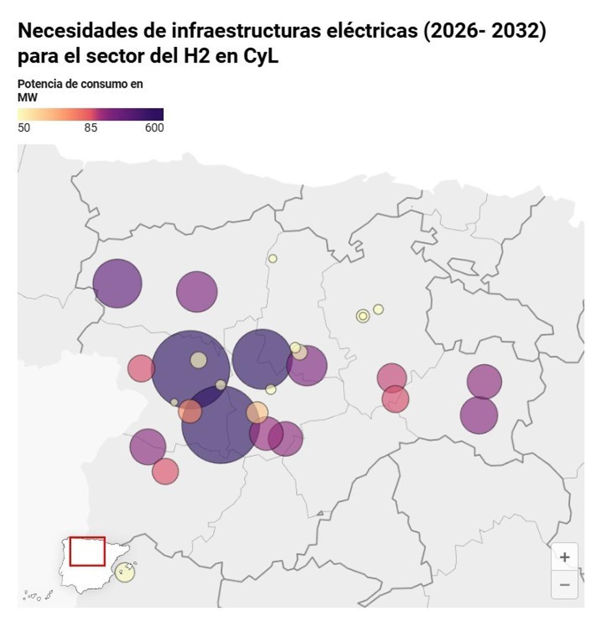 Necesidades de potencia eléctrica, crítica en Zamora.