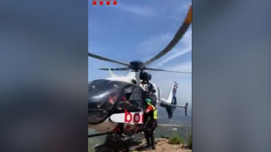 Rescat amb helicòpter a Montserrat d’una excursionista i les seves quatre acompanyants