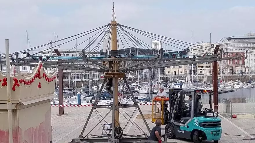 Cuenta atrás para que el carrusel de O Parrote vuelva a girar