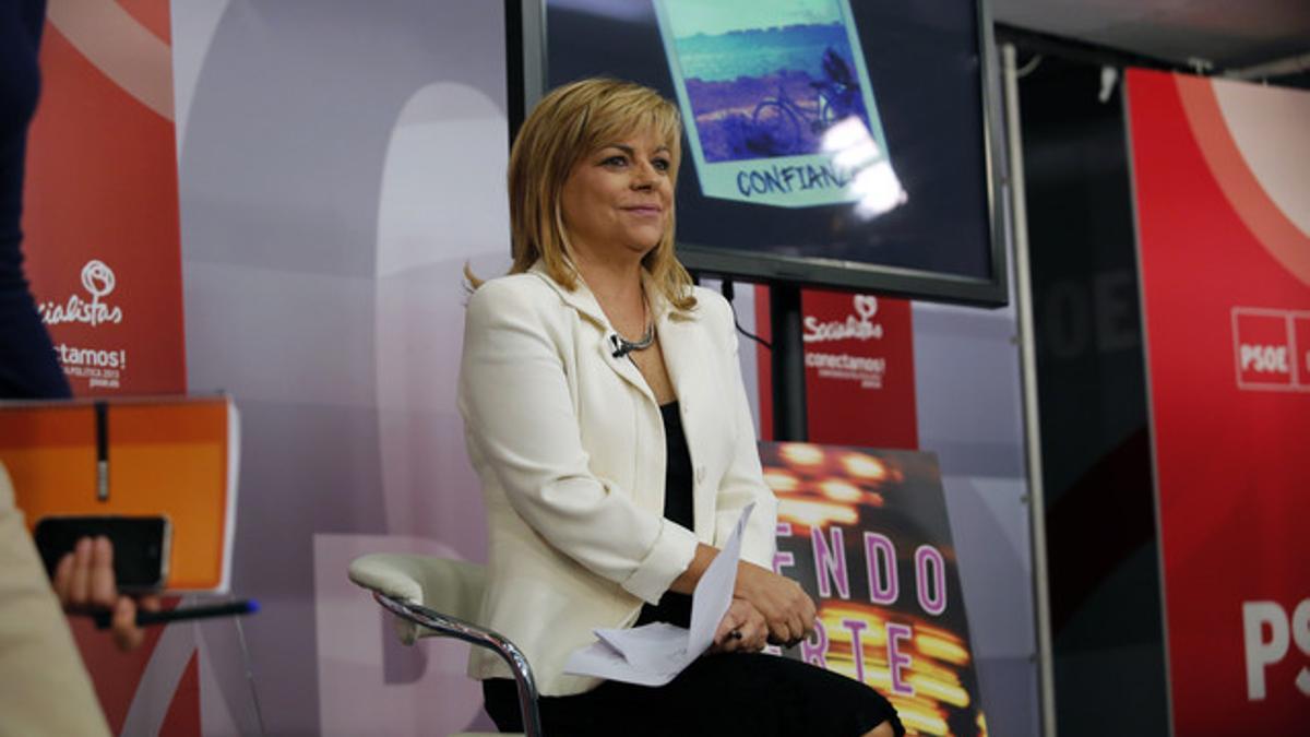 Elena Valenciano, vicesecretaria general del PSOE, esta mañana en Madrid. DAVID CASTRO