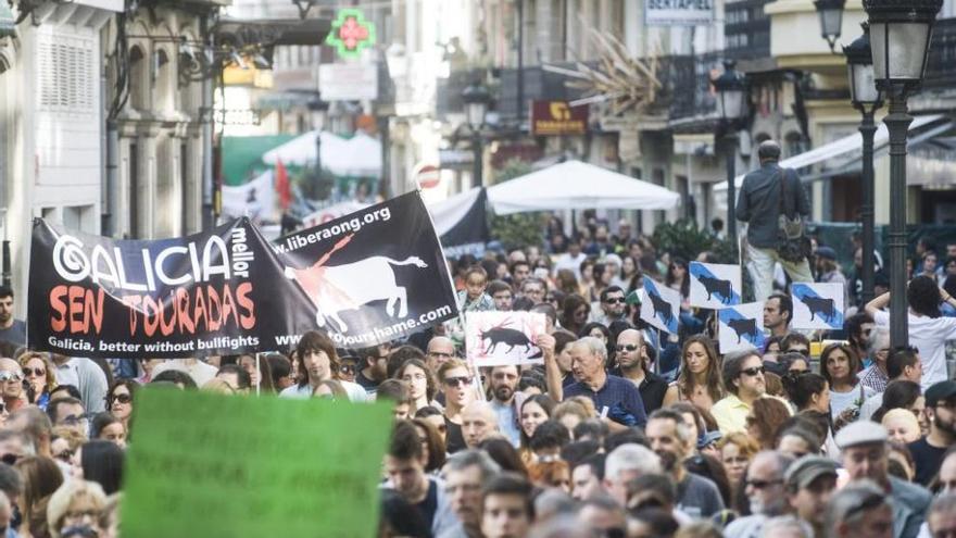 Manifestación antitaurina en A Coruña.