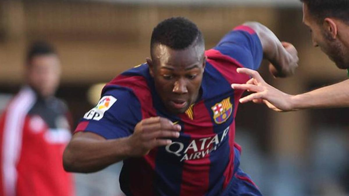 Adama Traoré, en un partido del Barça B