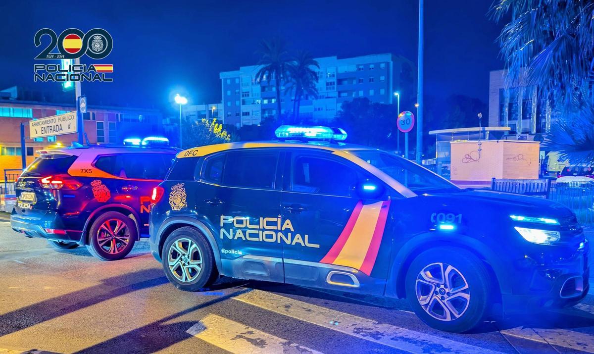 Vehículo de la Policía Nacional en Murcia