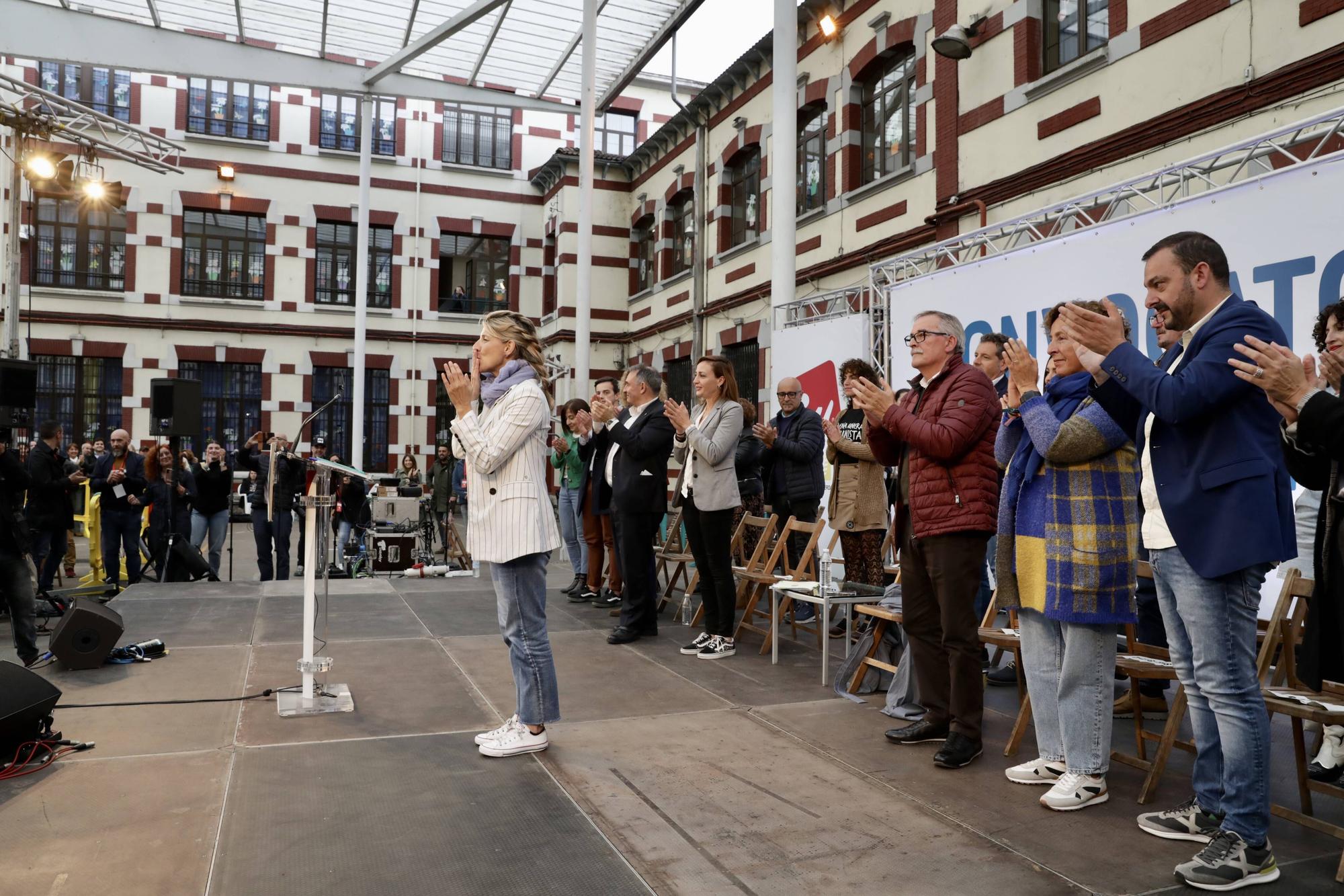 En imágenes: Así fue la visita de Yolanda Díaz a Asturias