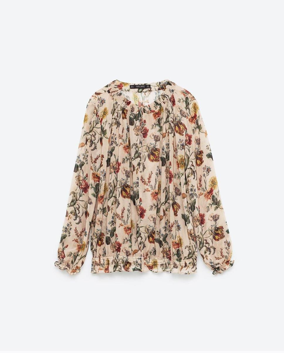 Rebajas de Zara 2017: blusa estampada