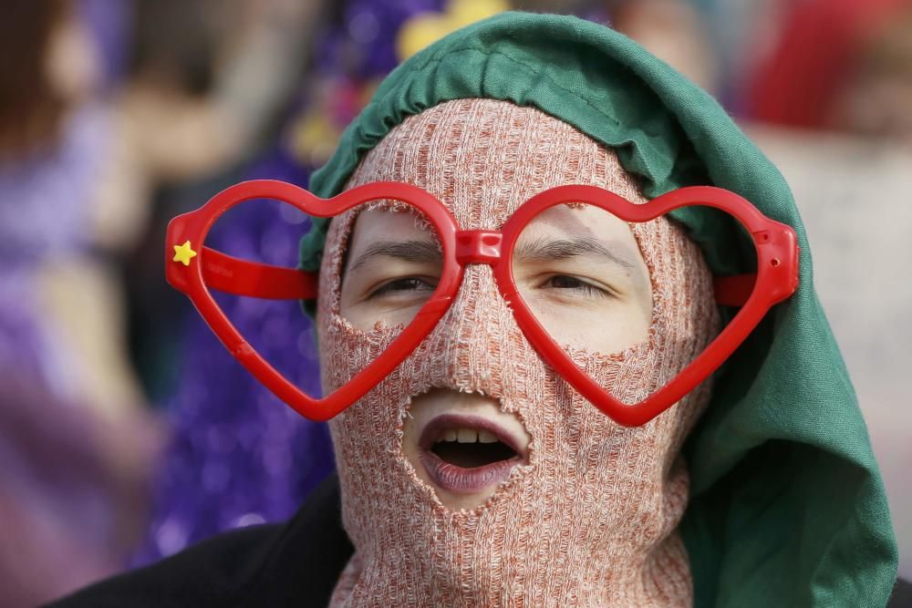 Woman shouts slogans during rally for gender ...