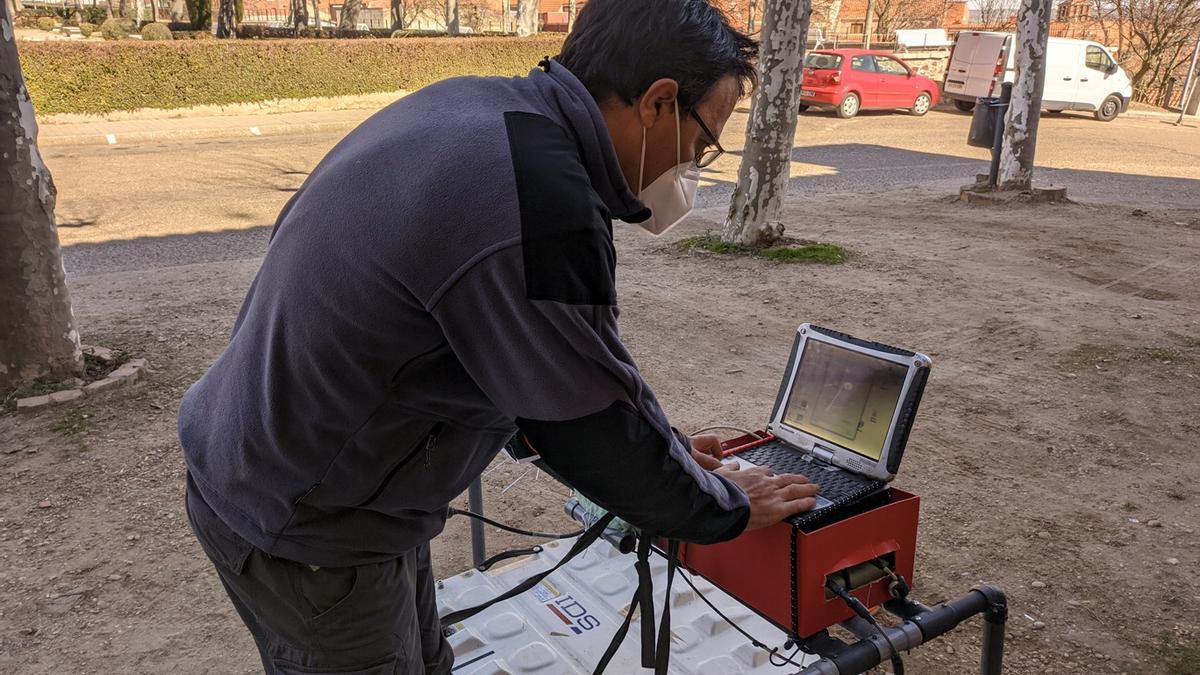 Trabajos de georradar en Benavente.