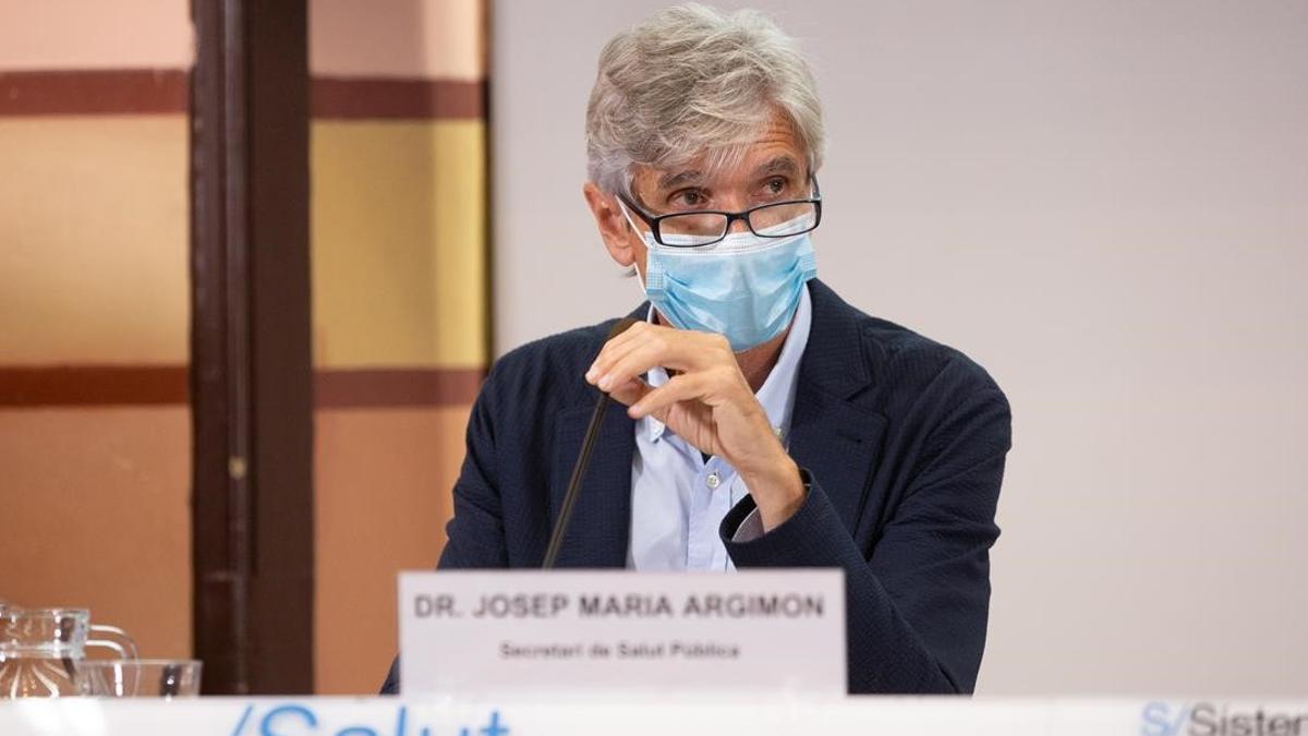 El secretario de Salud Publica de la Generalitat  Josep Maria Argimon