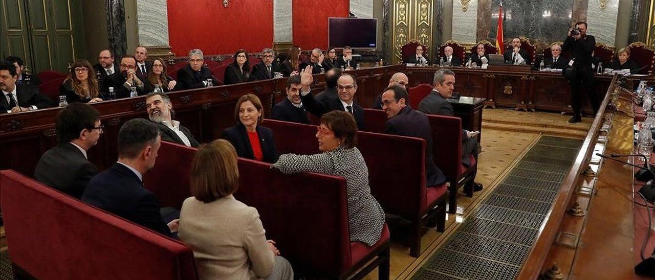 Una sesión del juicio del caso del 'procés'.