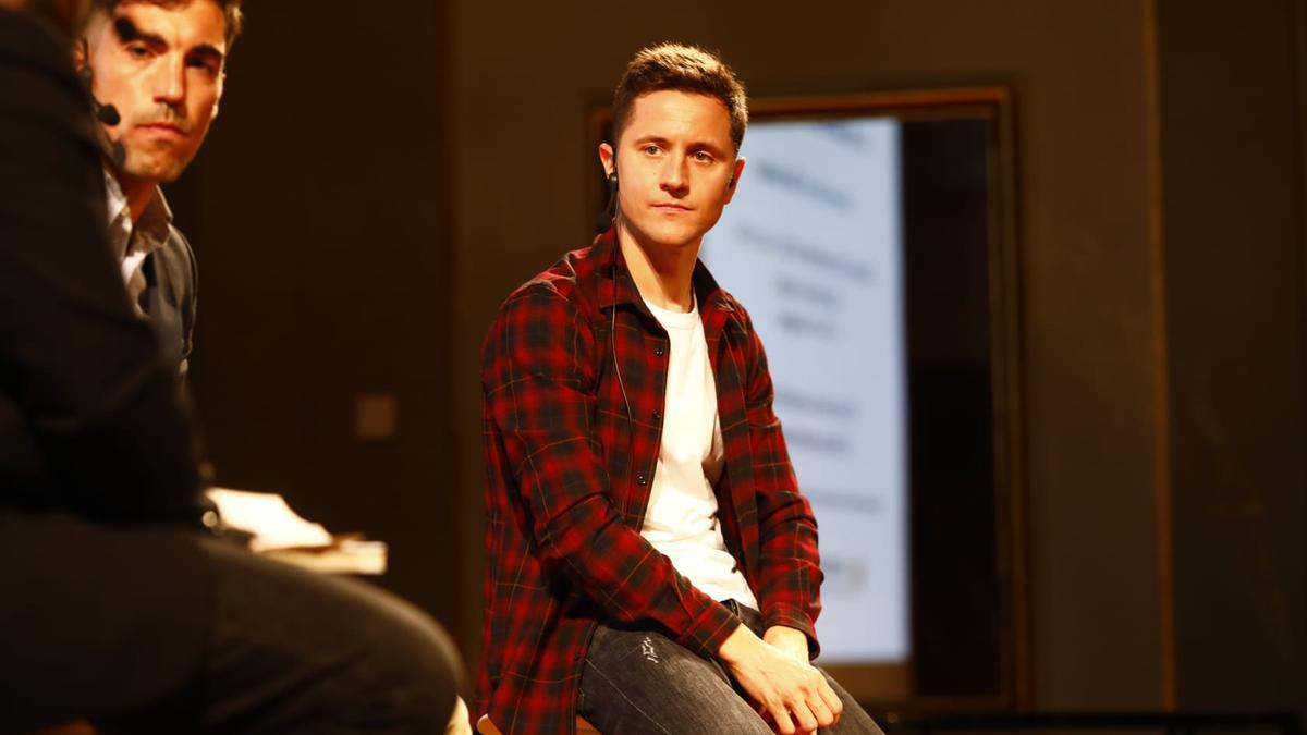 Ander Herrera, durante la presentación del libro de Álex Sánchez.