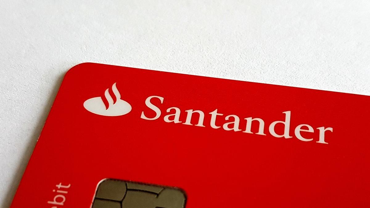 Una targeta del banc Santander