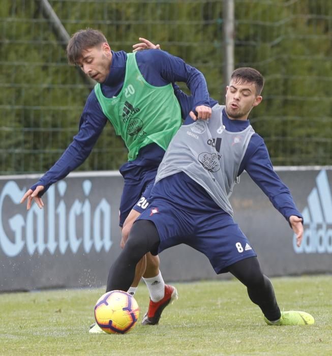 El Celta prepara en A Madroa el partido contra el Valladolid