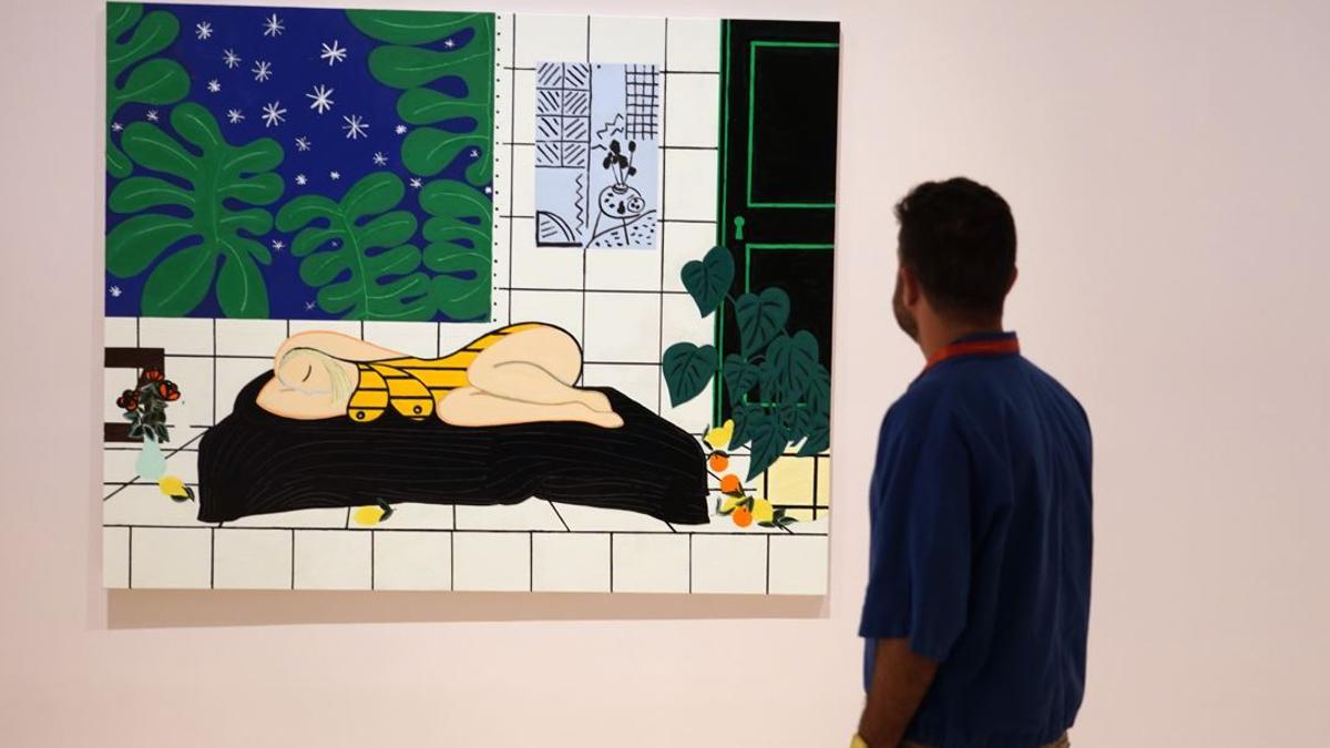 Uno de los cuadros de Farah Atassi, en el Museo Picasso Málaga