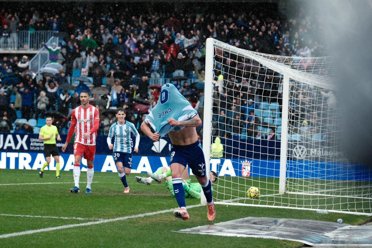 Málaga vs Almeria, estadio la Rosaleda.