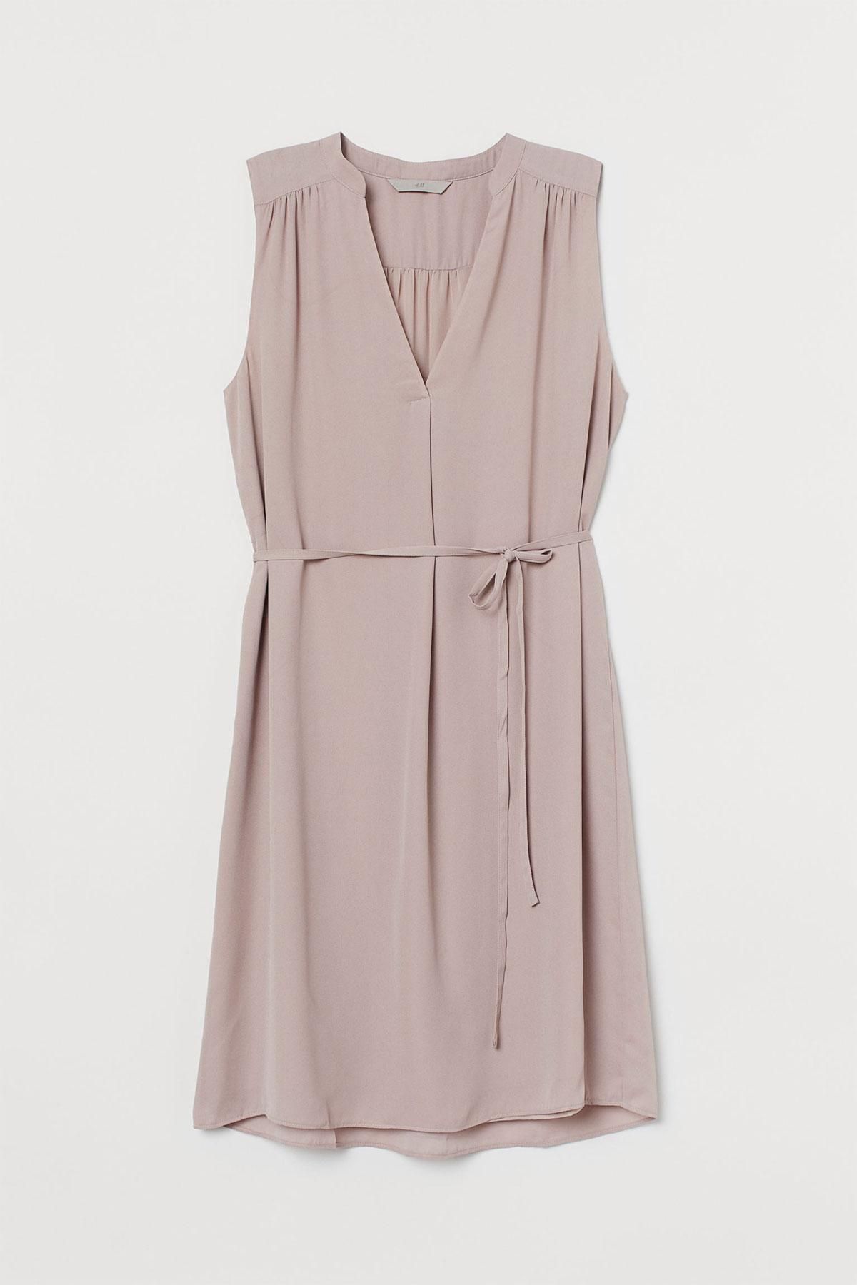Vestido rosa de H&M con cinturón
