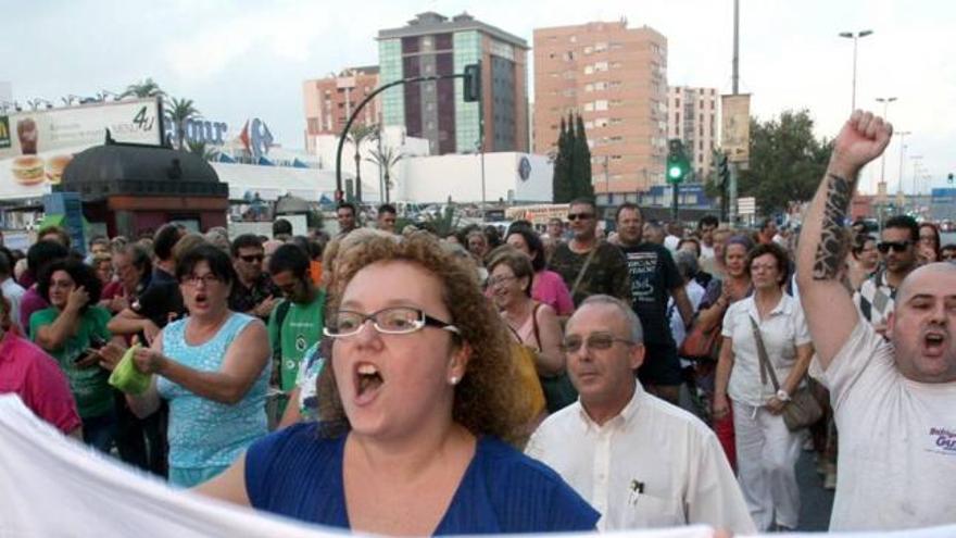 Sanitarios durante una protesta.