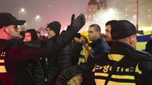 Propalestins i israelians xoquen a Amsterdam