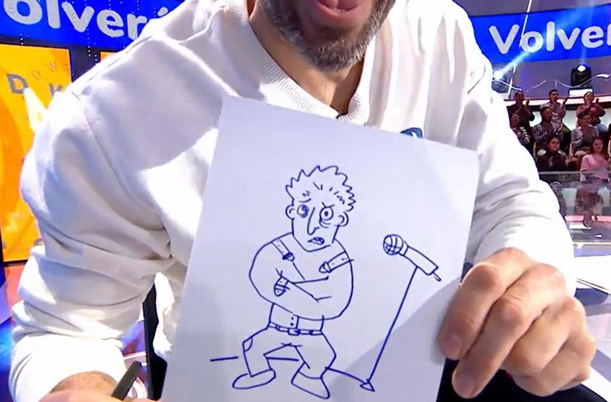 Dibujo de Roberto Leal a Dani Martín en Pasapalabra