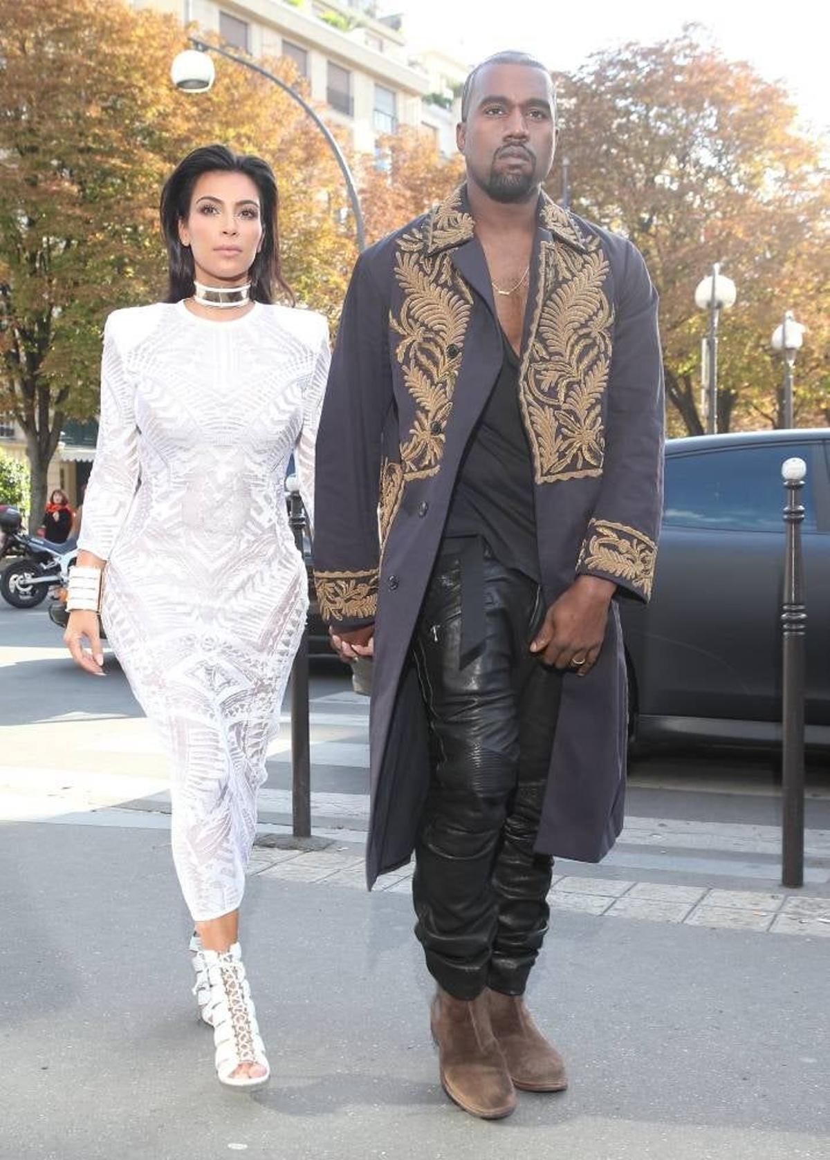 Kim Kardashian y Kanye West en París (2014)