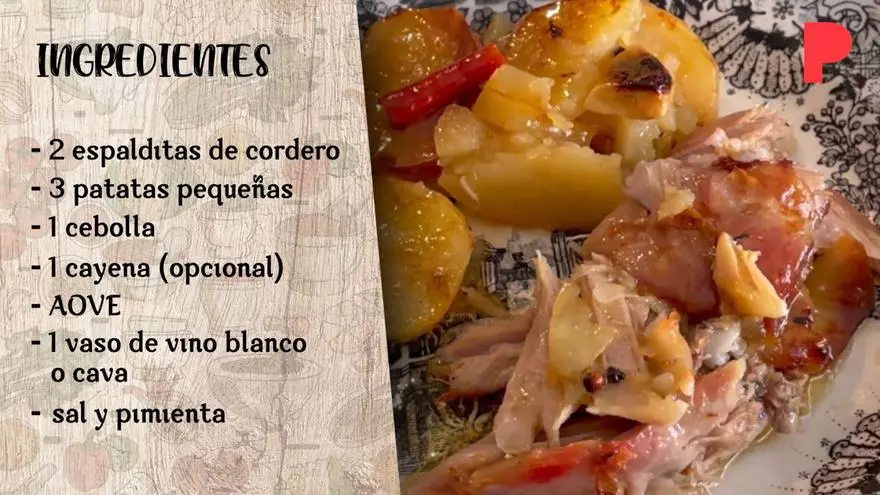 Cordero al horno por el chef Rafuel