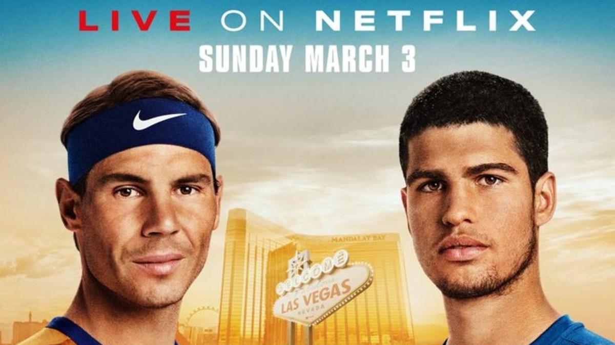 Nadal y Alcaraz se enfrentarán en un duelo de exhibición emitido por Netflix.