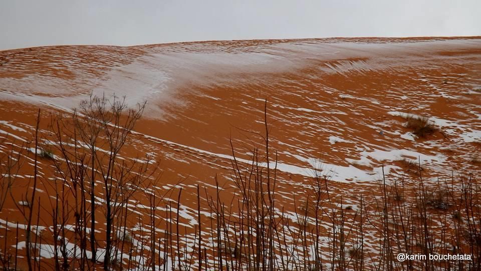 Nieve en el desierto del Sáhara