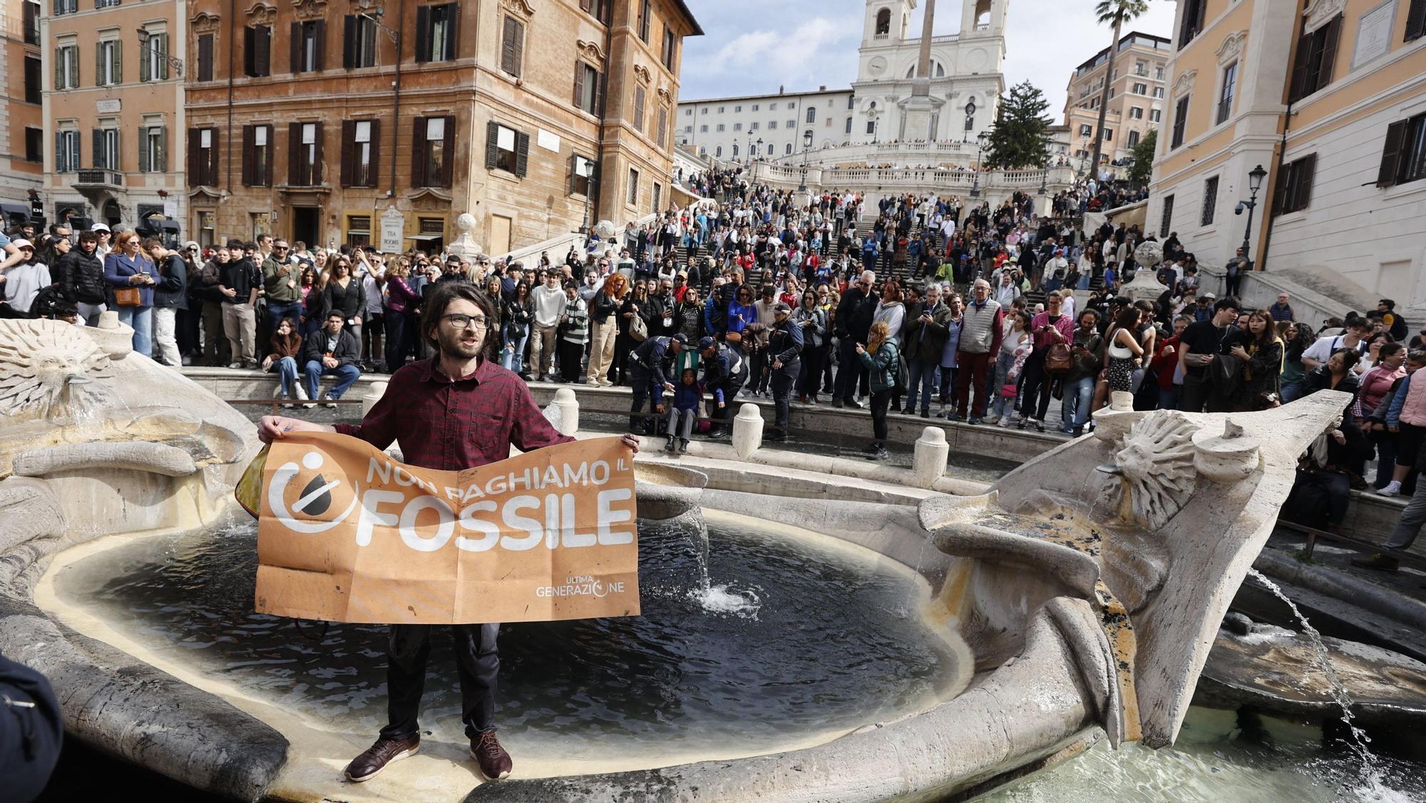 Protesta en Roma contra la crisis climática