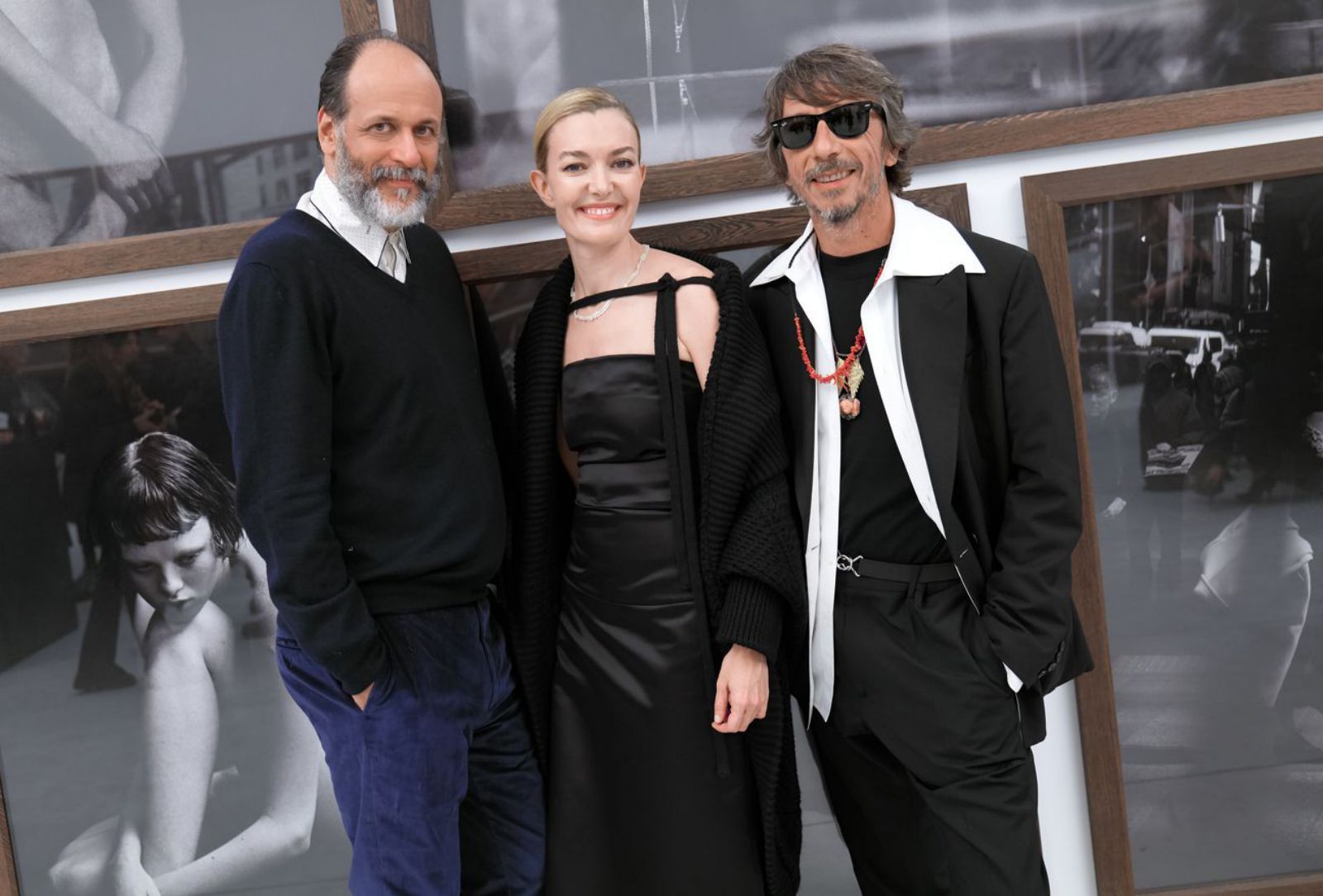 El cineasta Luca Guadagnino, Marta Ortega y el diseñador Pierpaolo Piccioli. |   // SASKIA LAWAKS