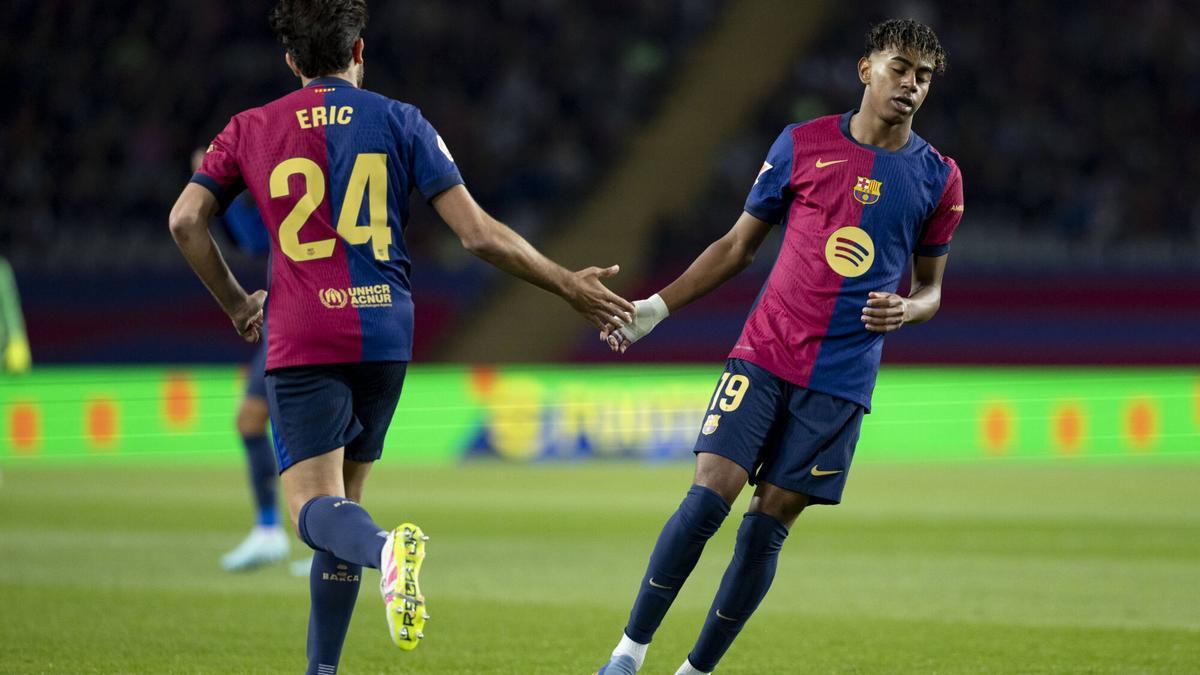 Eric y Lamine, ante el Mallorca