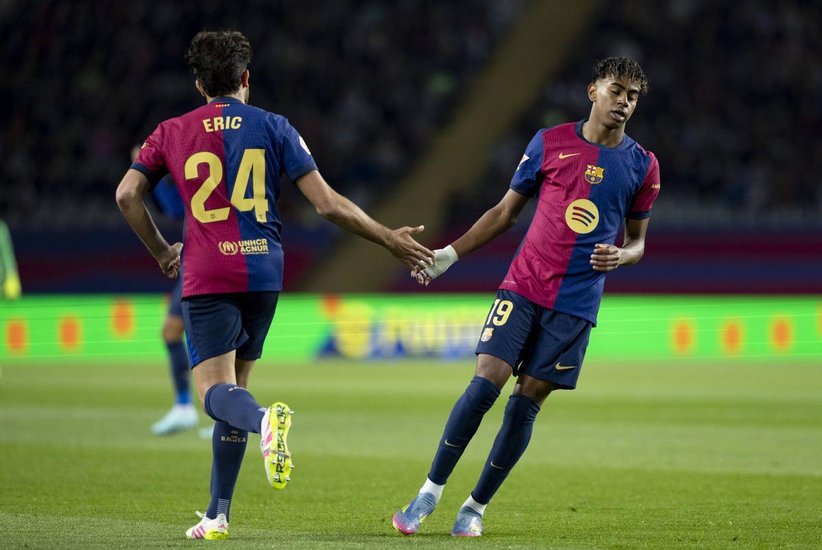 Eric y Lamine, ante el Mallorca