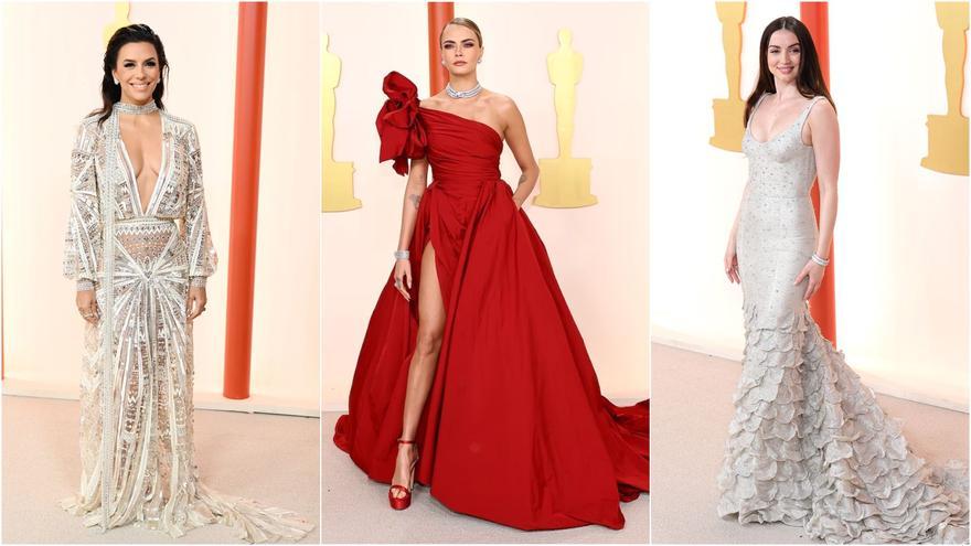 Así fueron los looks más comentados de la &#039;alfombra champagne&#039; de los Oscar 2023