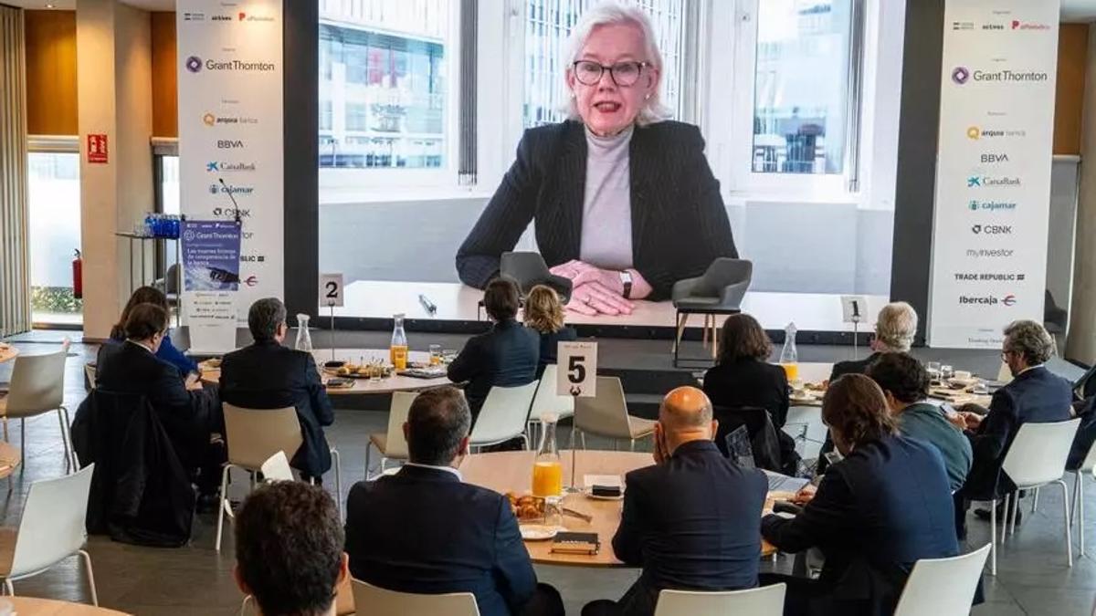 Alexandra Jour-Schroeder, directora general d’Estabilitat Financera de la CE, ahir al Fòrum