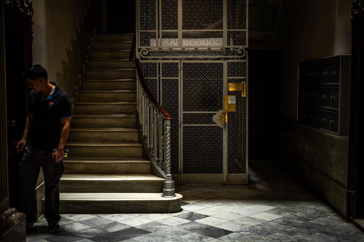 Un ascensor en una finca en Barcelona.