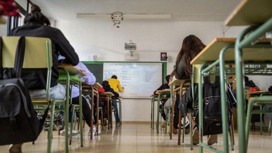 Un aula canaria. | | ANDRÉS GUTIÉRREZ